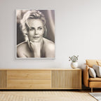A Study in Monochrome: The Essence of Graceful Beauty - Charlize Theron Print