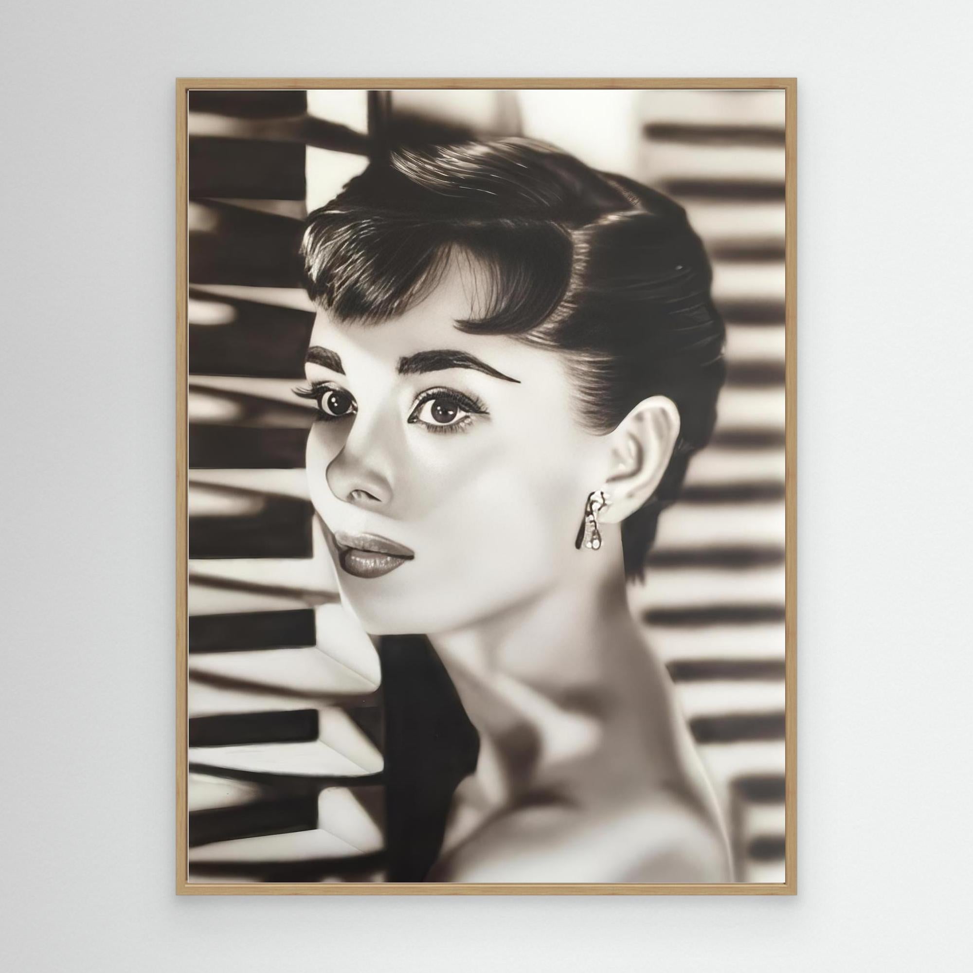 Elegance in Black and White: A Classic Tribute - Audrey