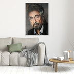 Dramatic Character Study in Portraiture - Al Pacino Print