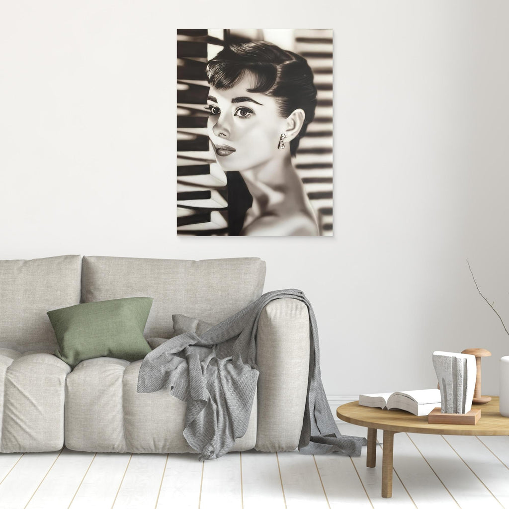 Elegance in Black and White: A Classic Tribute - Audrey