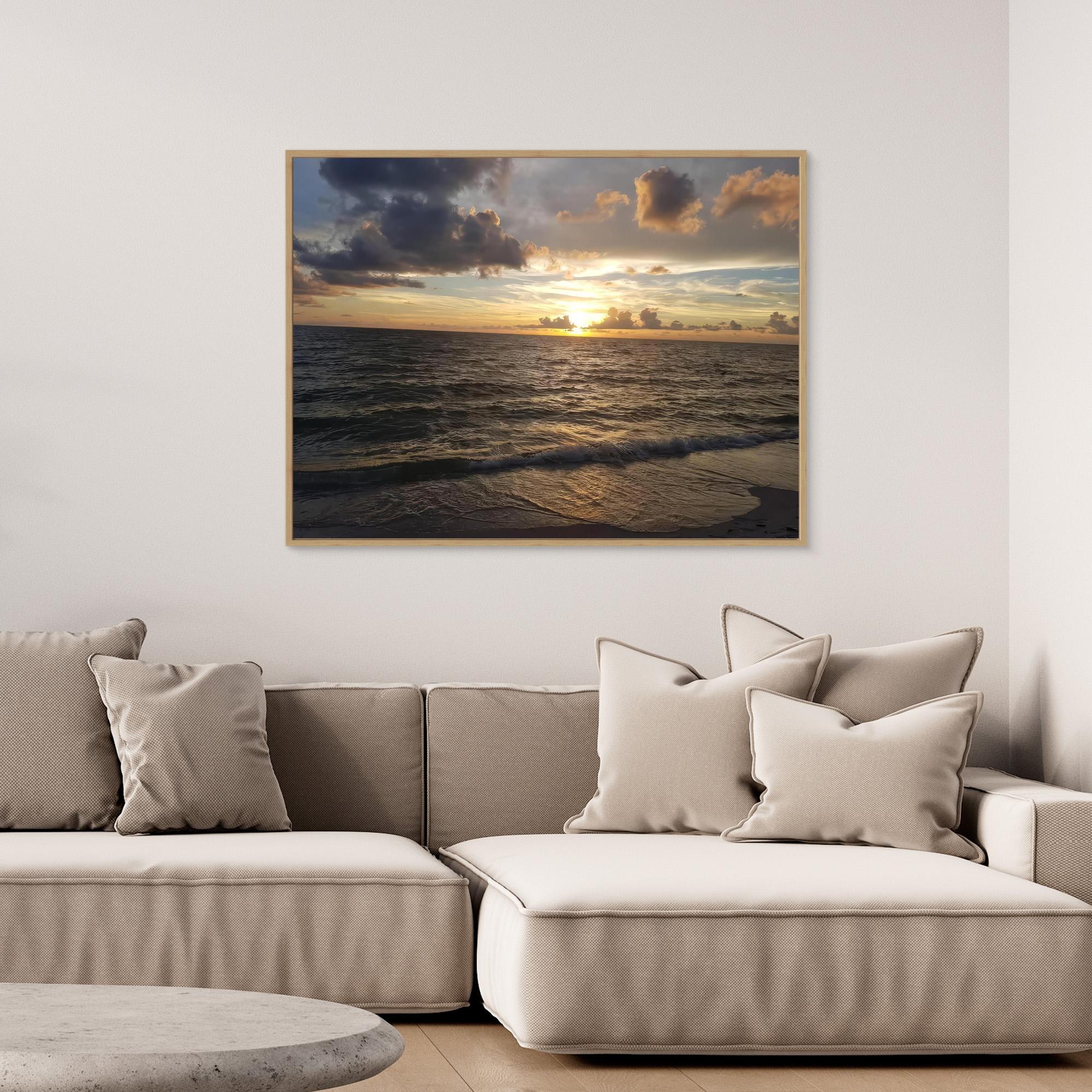 A Dance of Clouds and Waves: The Sunset Symphony