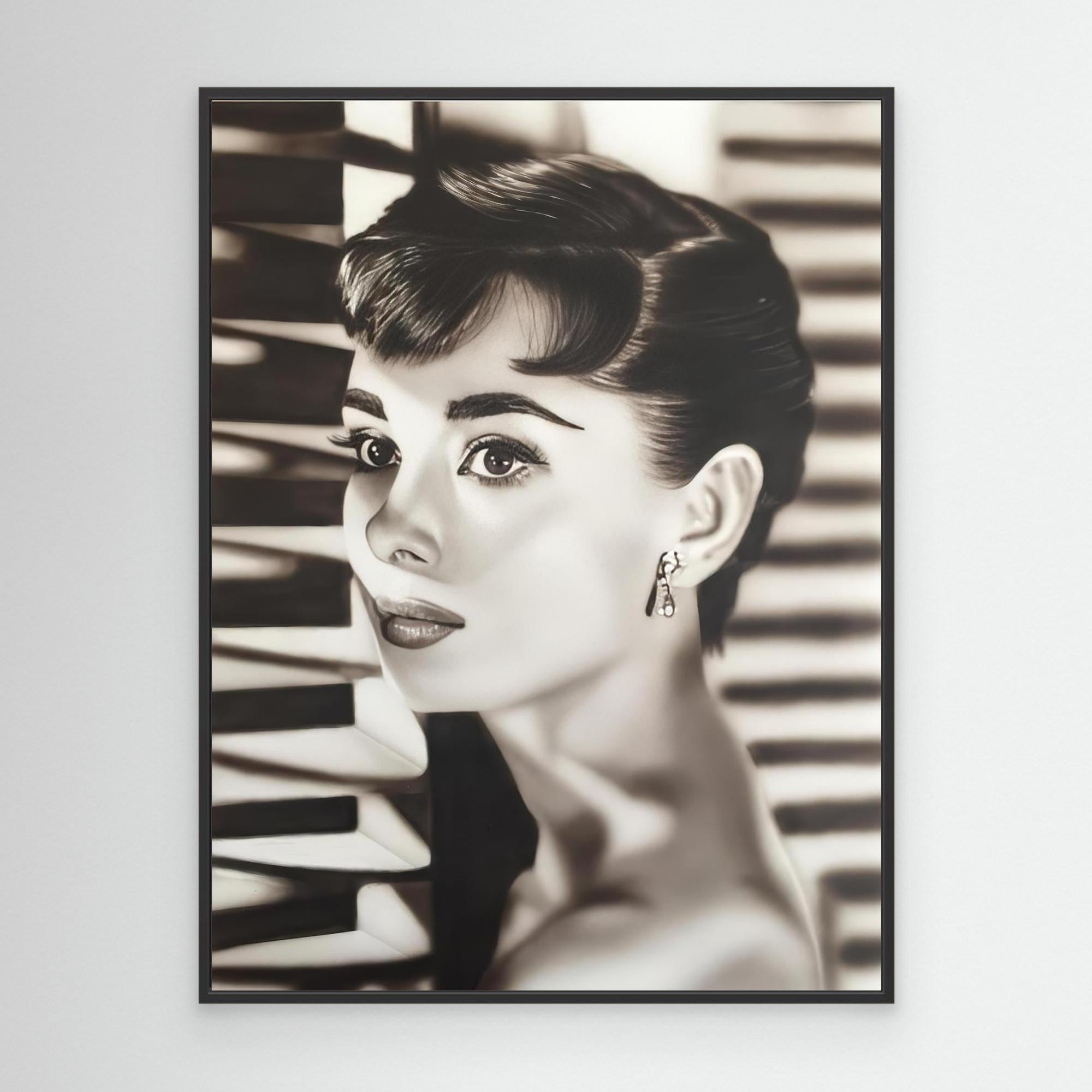 Elegance in Black and White: A Classic Tribute - Audrey