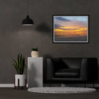 Peaceful Beach Scene with Sunset Reflection