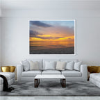 Peaceful Beach Scene with Sunset Reflection