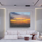 Peaceful Beach Scene with Sunset Reflection