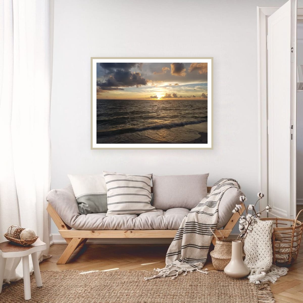 A Dance of Clouds and Waves: The Sunset Symphony