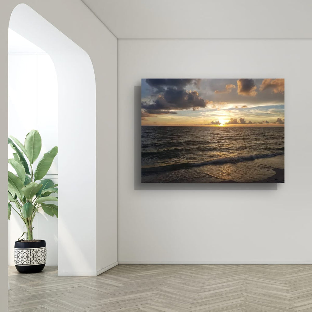 A Dance of Clouds and Waves: The Sunset Symphony