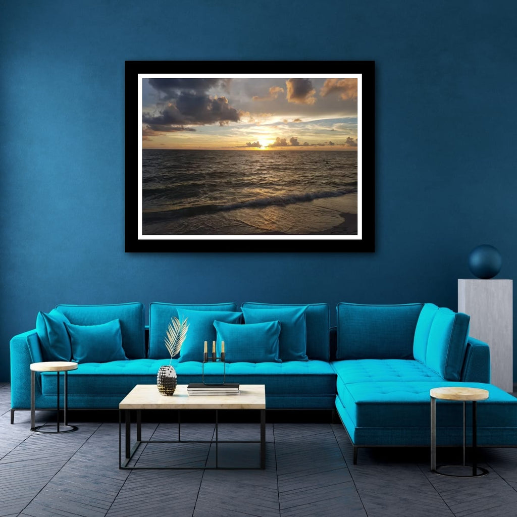 A Dance of Clouds and Waves: The Sunset Symphony