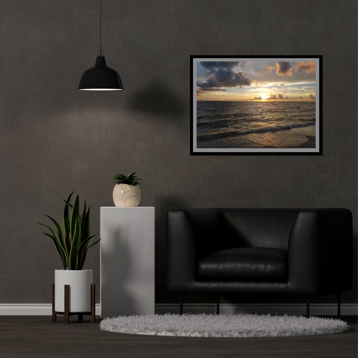 A Dance of Clouds and Waves: The Sunset Symphony