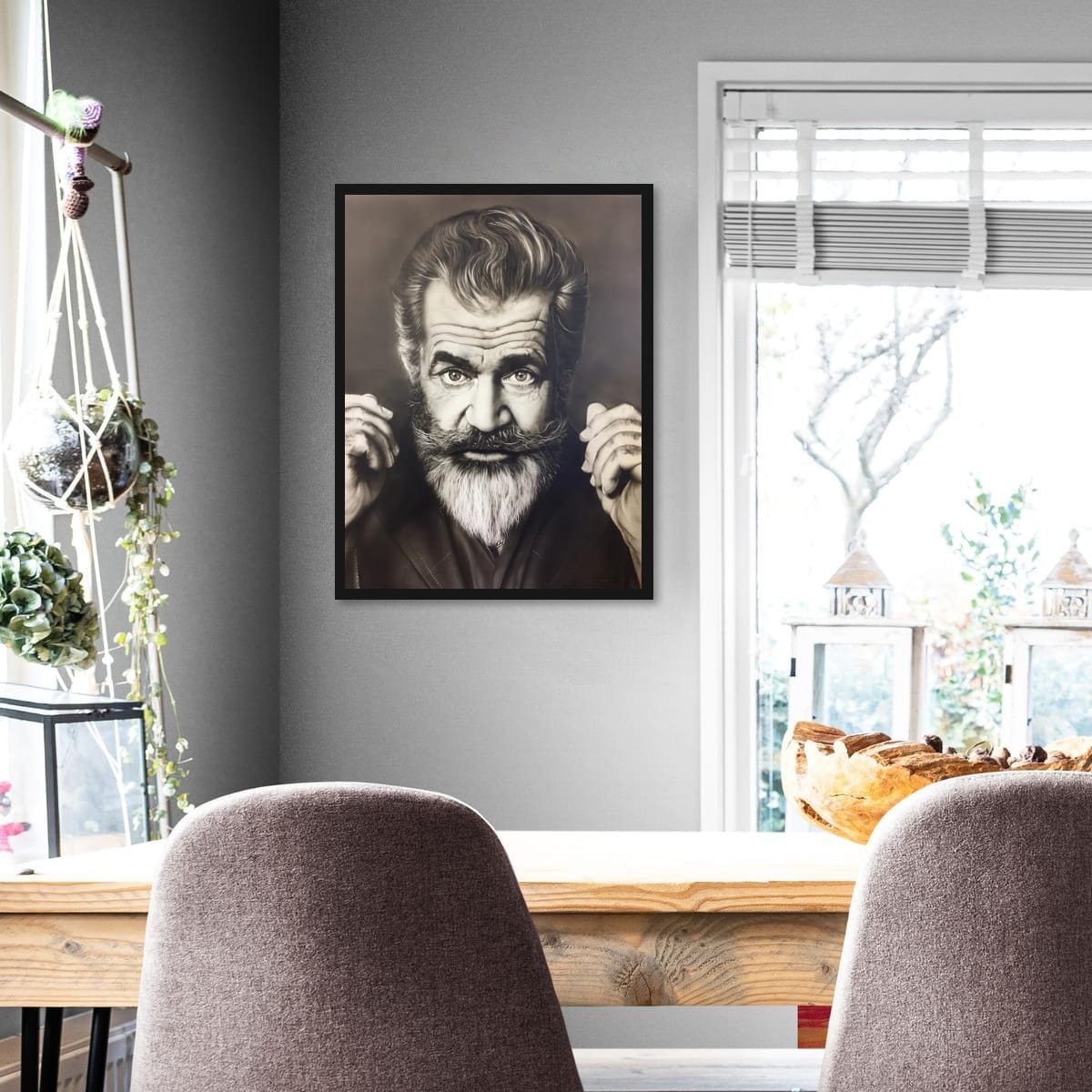 Artistic Monochrome Portrait of Distinguished Mel Gibson