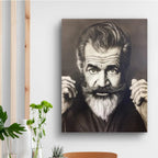 Artistic Monochrome Portrait of Distinguished Mel Gibson