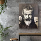 Artistic Monochrome Portrait of Distinguished Mel Gibson