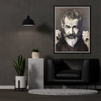 Artistic Monochrome Portrait of Distinguished Mel Gibson