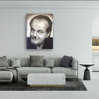 Timeless Monochrome Portrait with a Captivating Smile - Jack Nicholson