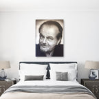 Timeless Monochrome Portrait with a Captivating Smile - Jack Nicholson