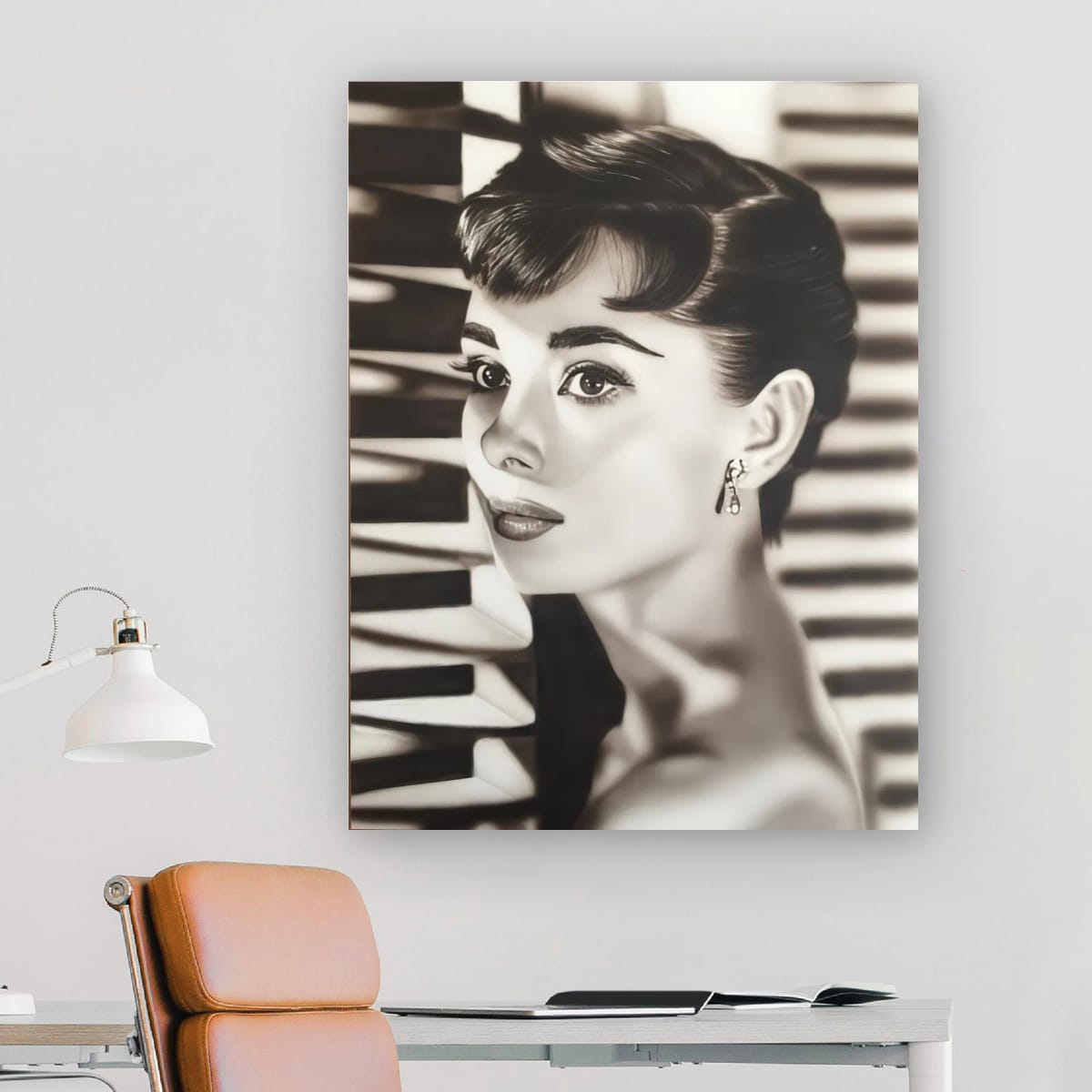 Elegance in Black and White: A Classic Tribute - Audrey