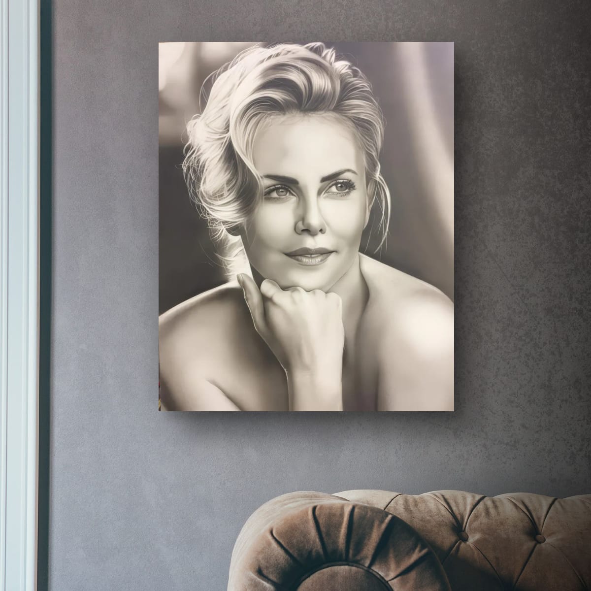 A Study in Monochrome: The Essence of Graceful Beauty - Charlize Theron