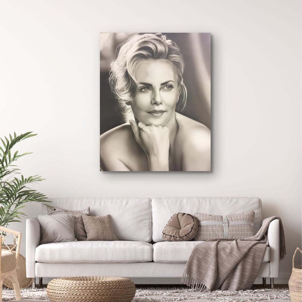 A Study in Monochrome: The Essence of Graceful Beauty - Charlize Theron