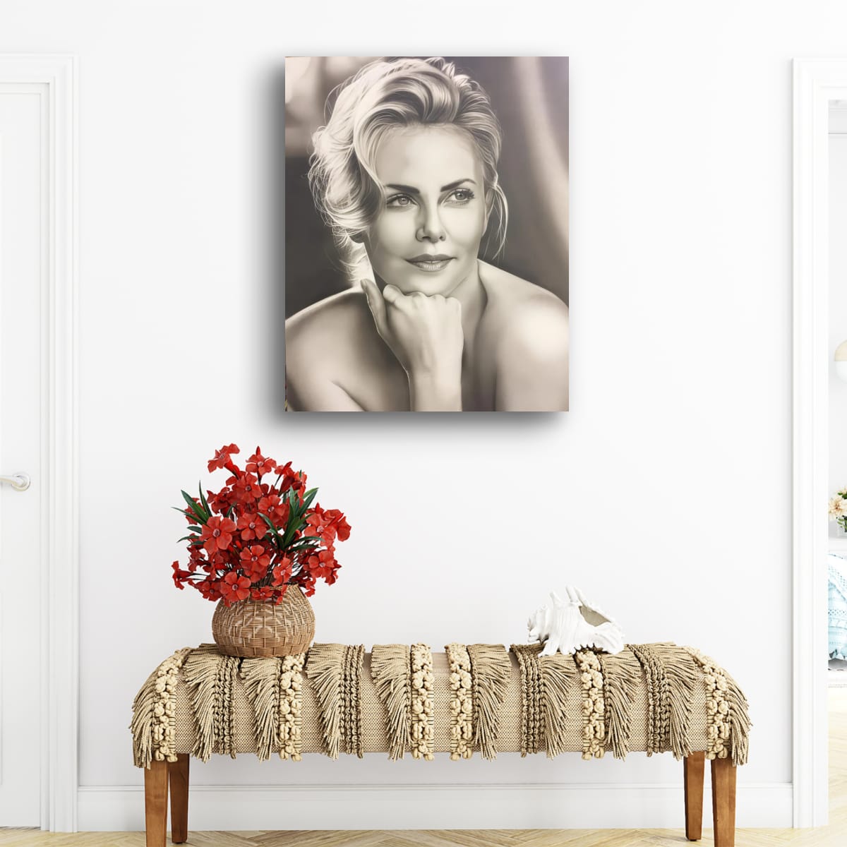 A Study in Monochrome: The Essence of Graceful Beauty - Charlize Theron