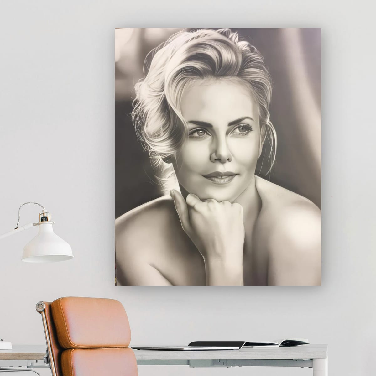 A Study in Monochrome: The Essence of Graceful Beauty - Charlize Theron
