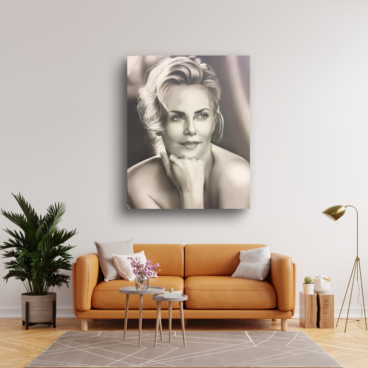 A Study in Monochrome: The Essence of Graceful Beauty - Charlize Theron