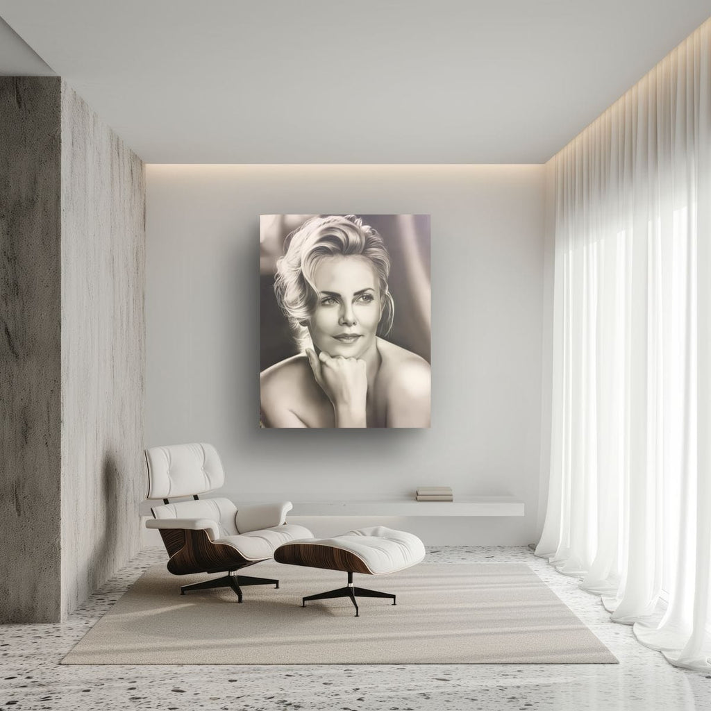 A Study in Monochrome: The Essence of Graceful Beauty - Charlize Theron