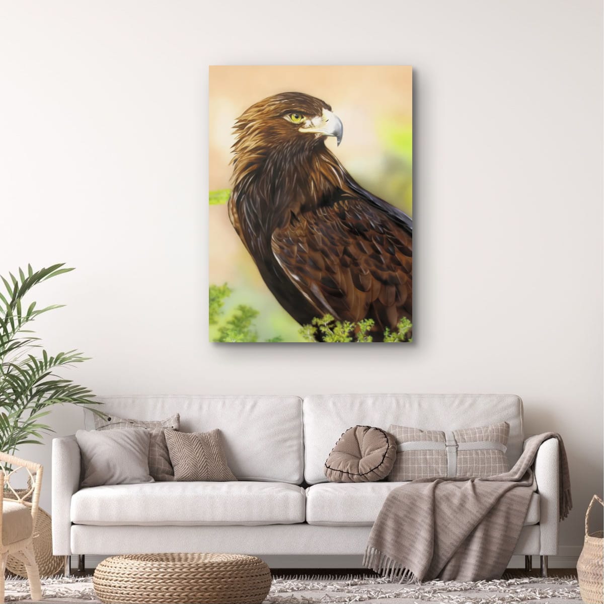 Nature Portrait of an Eagle: Majestic Wildlife Art
