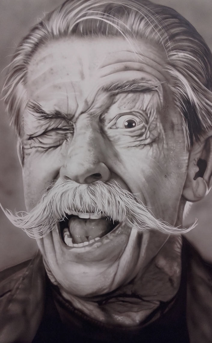 A Playful Wink: Capturing the Spirit of Laughter in Portraiture - John Hurt