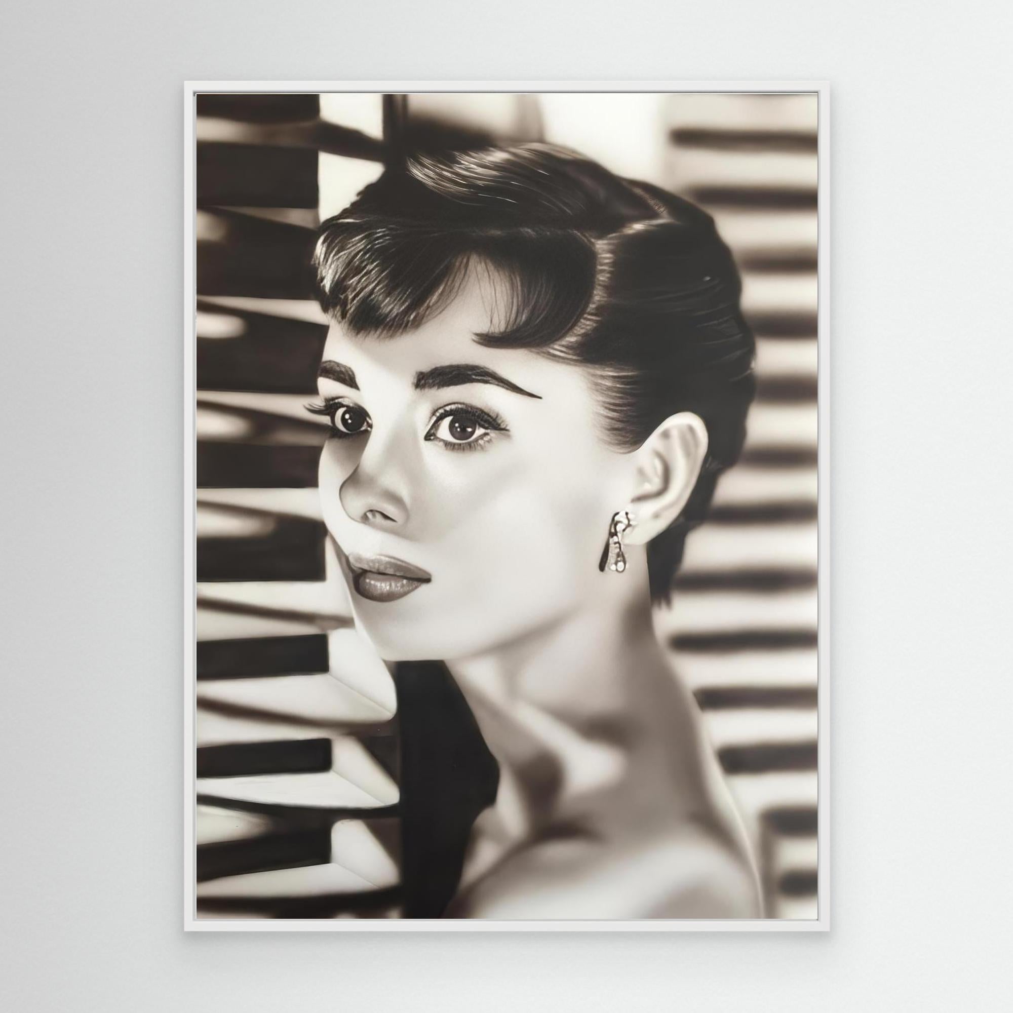 Elegance in Black and White: A Classic Tribute - Audrey