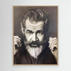 Artistic Monochrome Portrait of Distinguished Mel Gibson