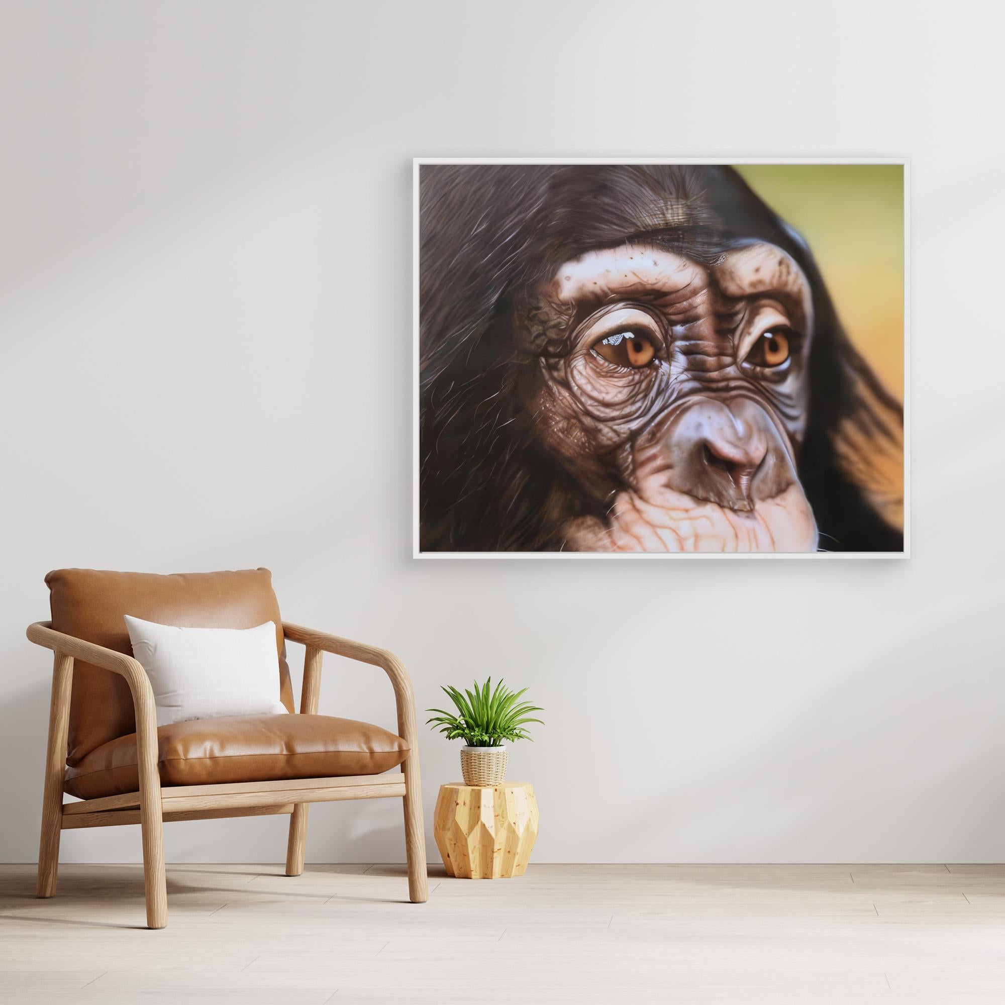 The Soulful Gaze of a Chimpanzee: A Study in Expression and Detail
