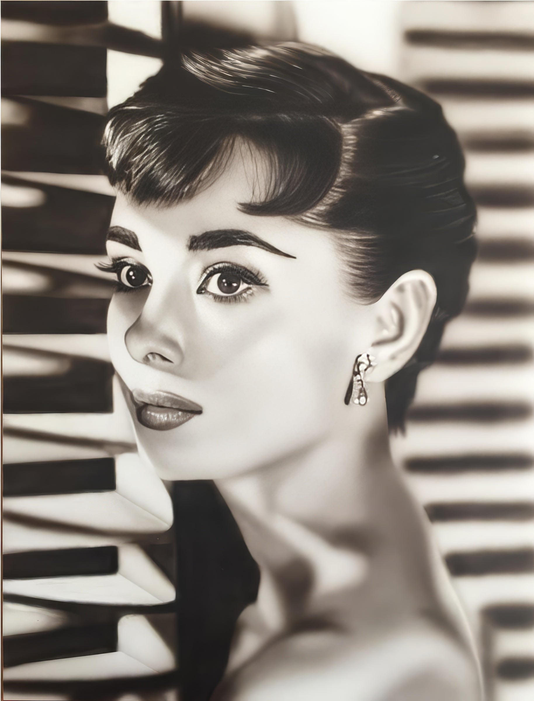 Elegance in Black and White: A Classic Tribute - Audrey