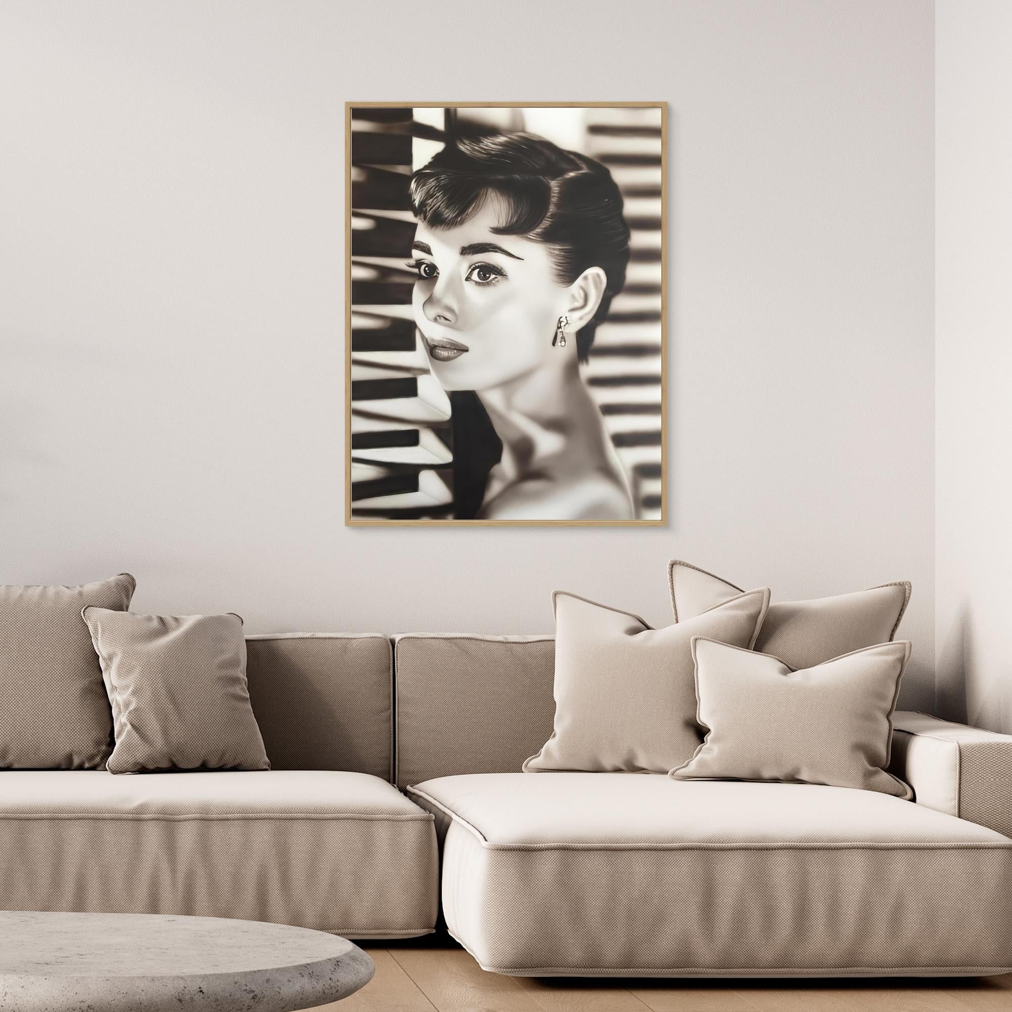 Elegance in Black and White: A Classic Tribute - Audrey