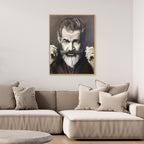 Artistic Monochrome Portrait of Distinguished Mel Gibson