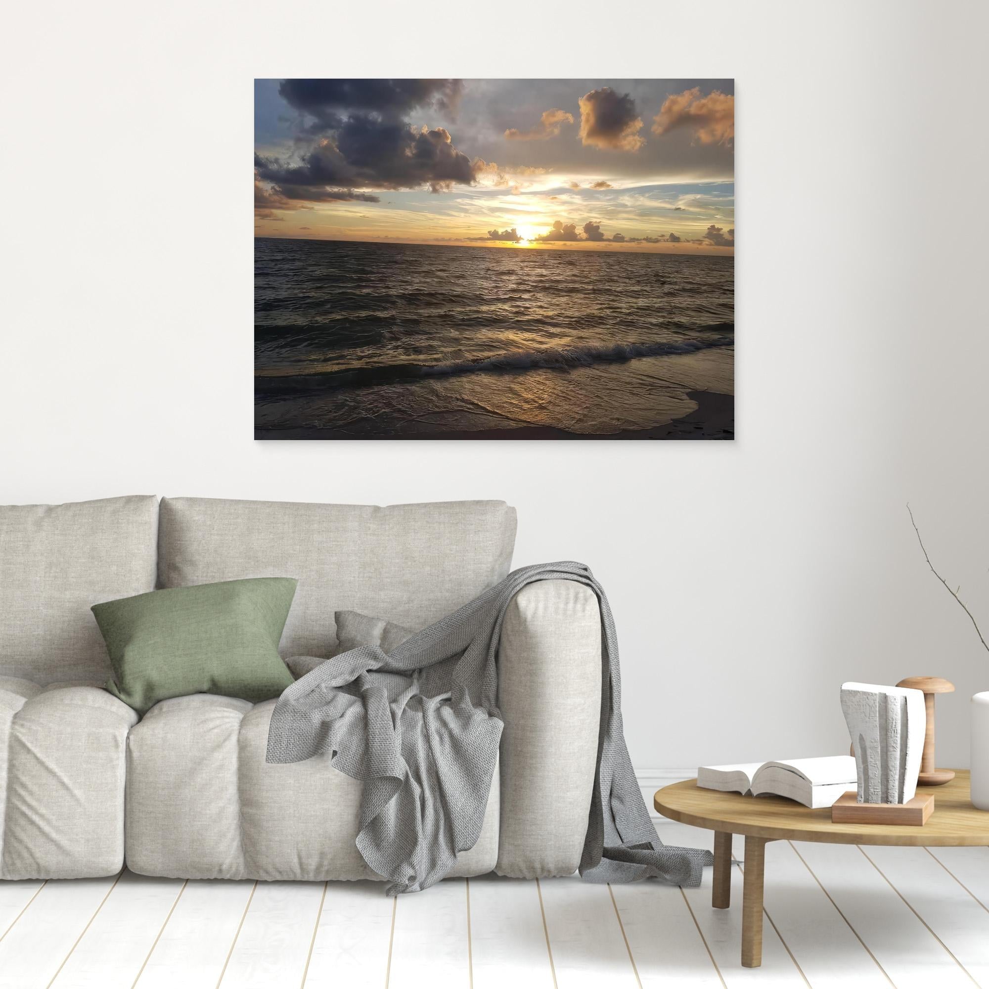 A Dance of Clouds and Waves: The Sunset Symphony