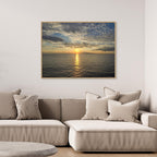 Beautiful Sunset Over Calm Sea: Serene Landscape Art