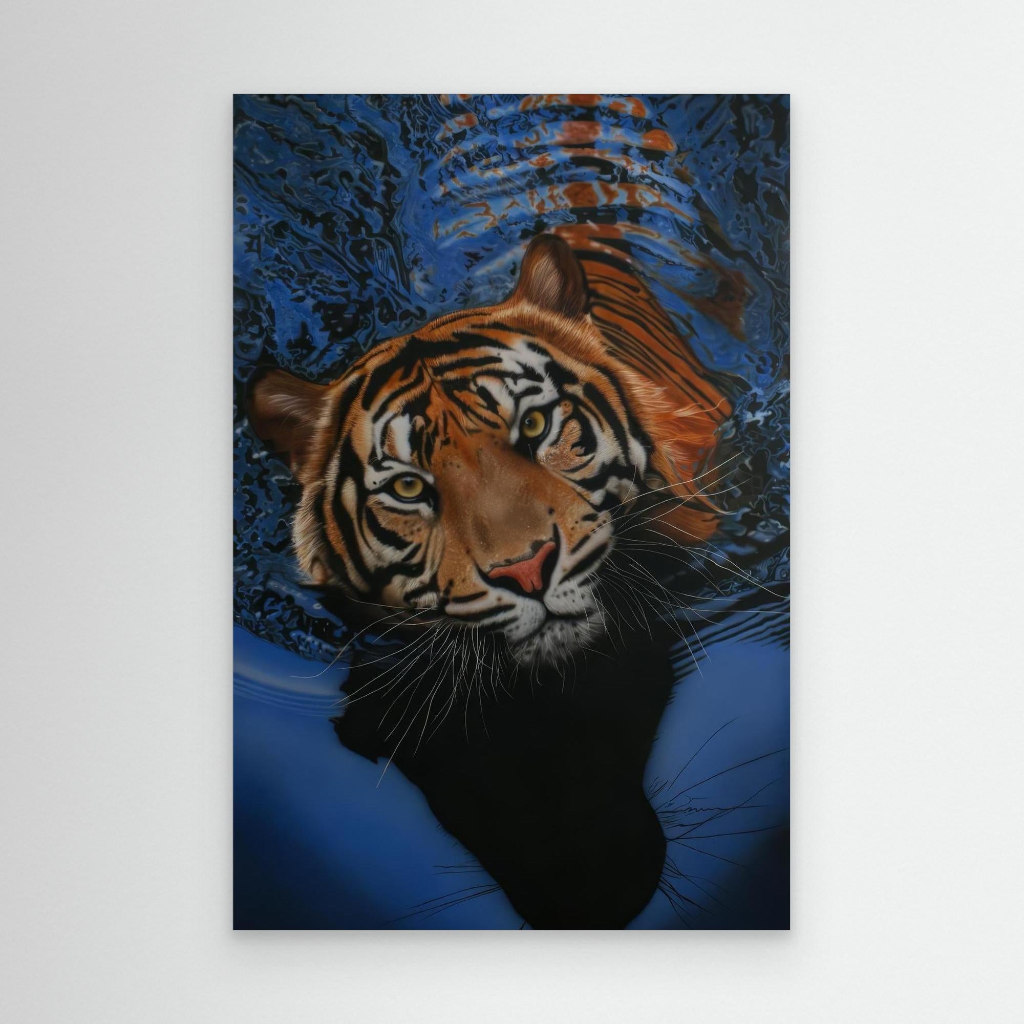 Rippling Waters: The Intimate Gaze of a Tiger