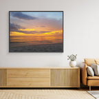 Peaceful Beach Scene with Sunset Reflection