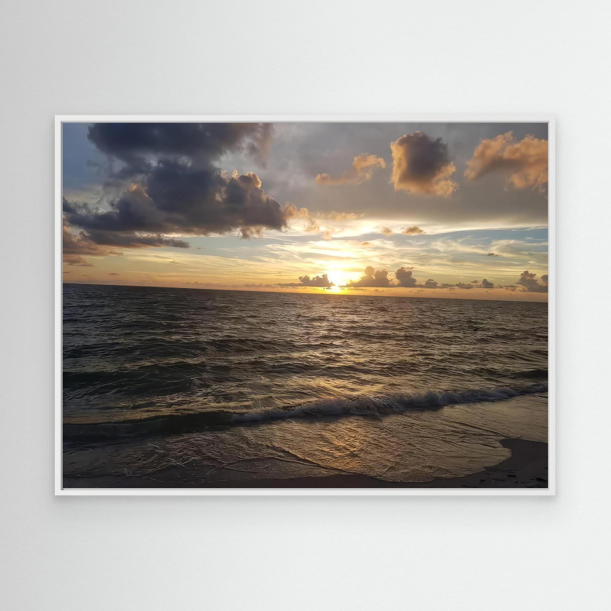 A Dance of Clouds and Waves: The Sunset Symphony