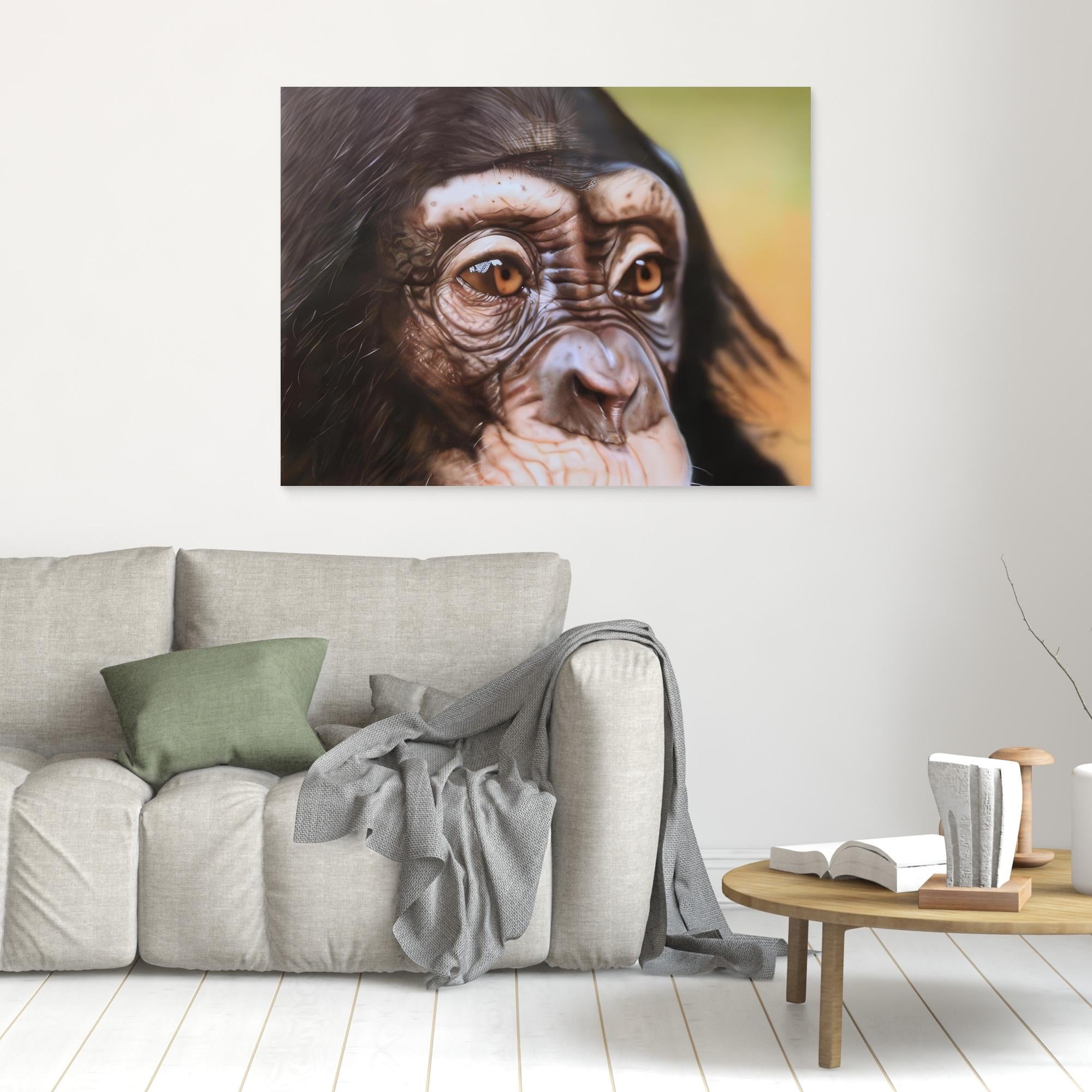 The Soulful Gaze of a Chimpanzee: A Study in Expression and Detail
